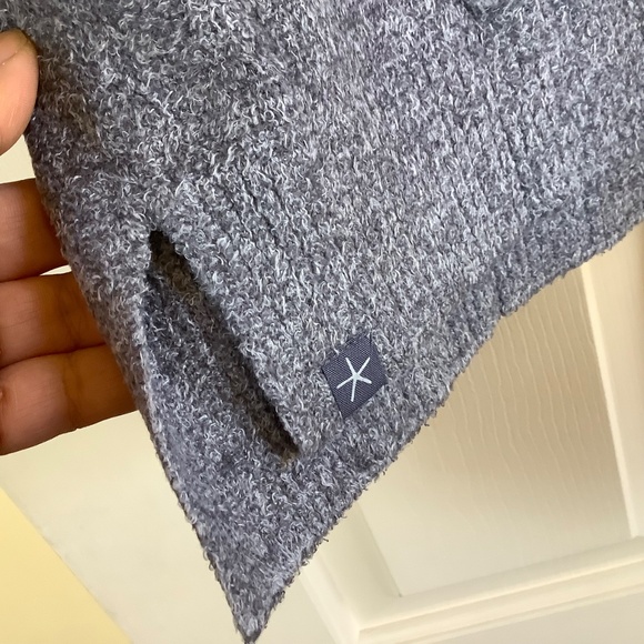 Barefoot Dreams Cozychic Lite Raglan Crew Neck Pullover Pacific Blue Chambray XL - Picture 4 of 14